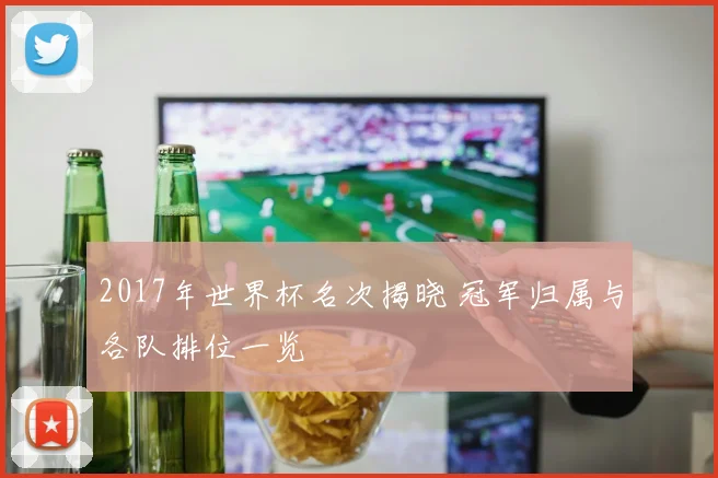 2017年世界杯名次揭晓 冠军归属与各队排位一览